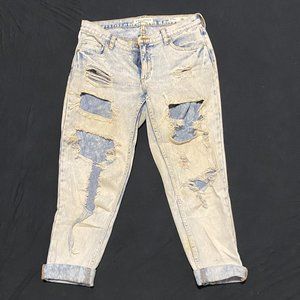 Distressed Light-Washed Jeans
